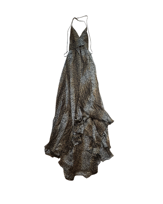 Dolce & Gabbana Leopard Maxi Halter Dress