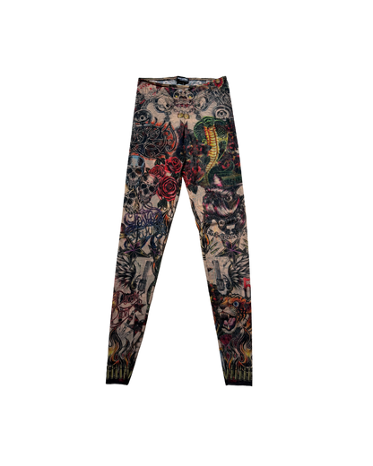 Dsquared² Footless Mesh Tattoo Tights