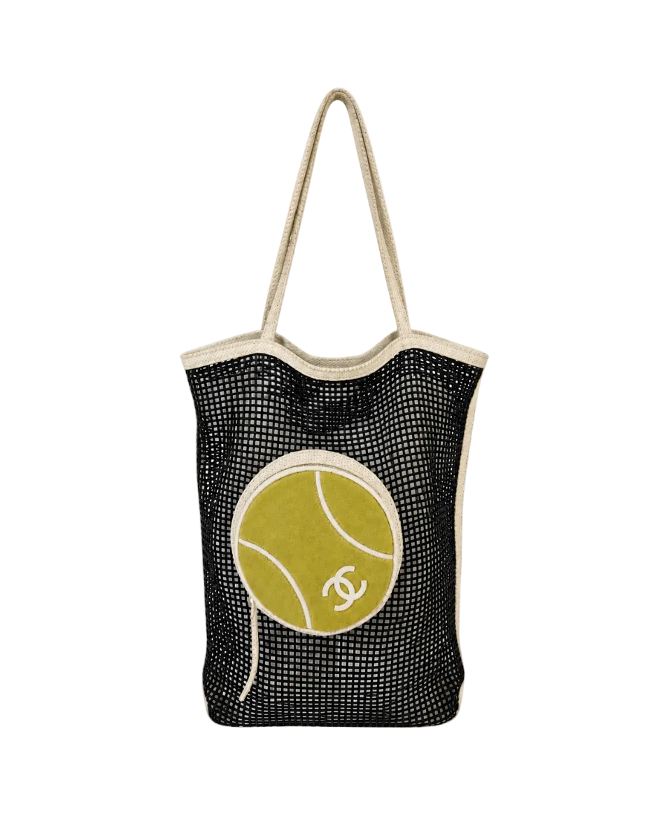 Chanel Black Tennis Ball Tote Bag
