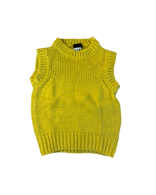 Dolce & Gabbana Yellow Mohair Knit Vest