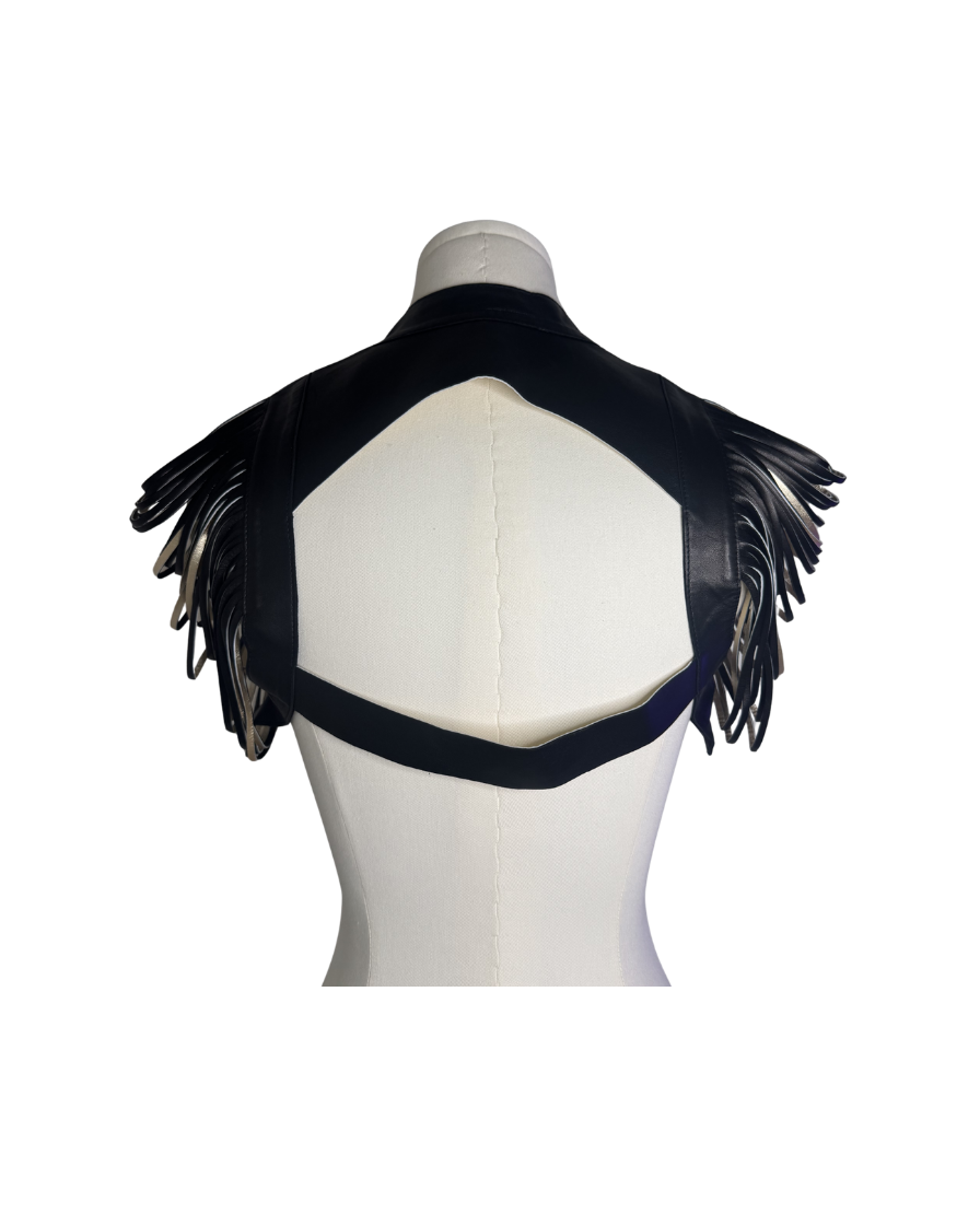 Jean Claude Jitrois Lambskin Cutout Bolero Top