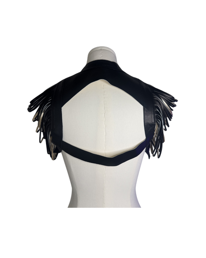 Jean Claude Jitrois Lambskin Cutout Bolero Top