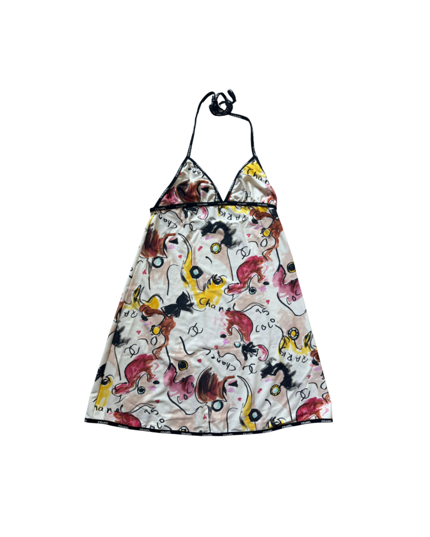 Chanel Spring RTW Halter Neck Mini Dress