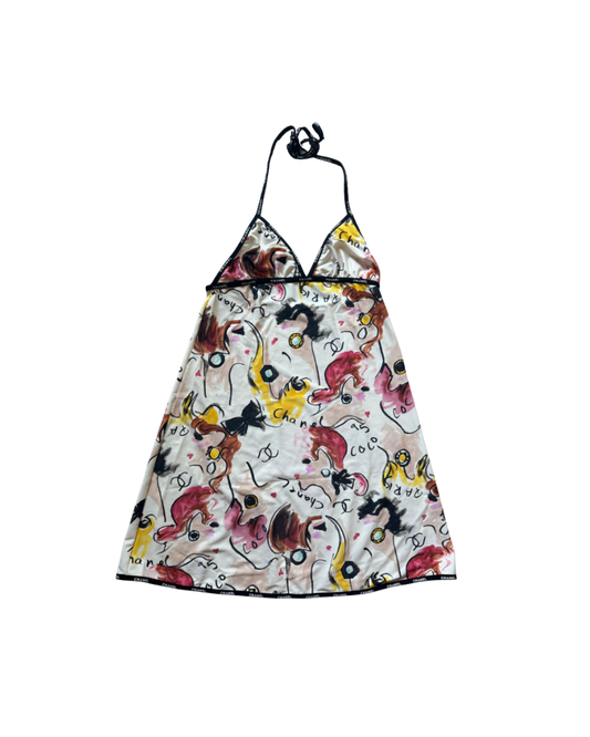 Chanel Spring RTW Halter Neck Mini Dress