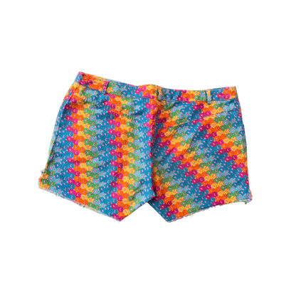 Dolce & Gabbana Beachwear Rainbow Logo Mini Shorts