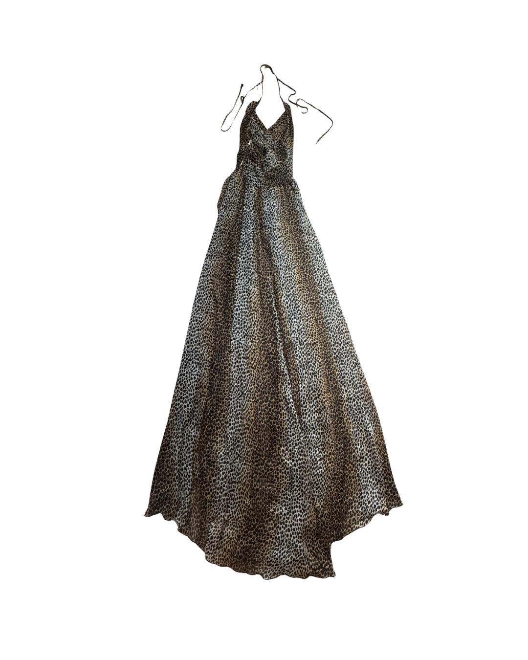 Dolce & Gabbana Leopard Maxi Halter Dress