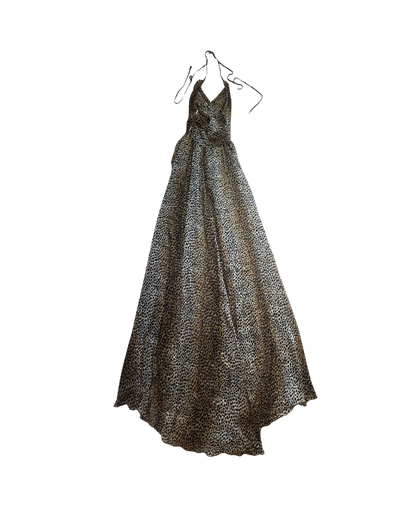 Dolce & Gabbana Leopard Maxi Halter Dress