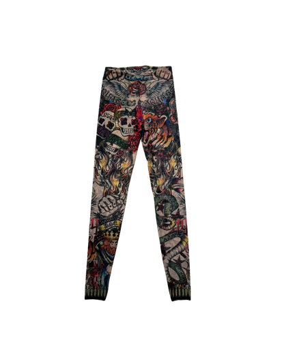 Dsquared² Footless Mesh Tattoo Tights