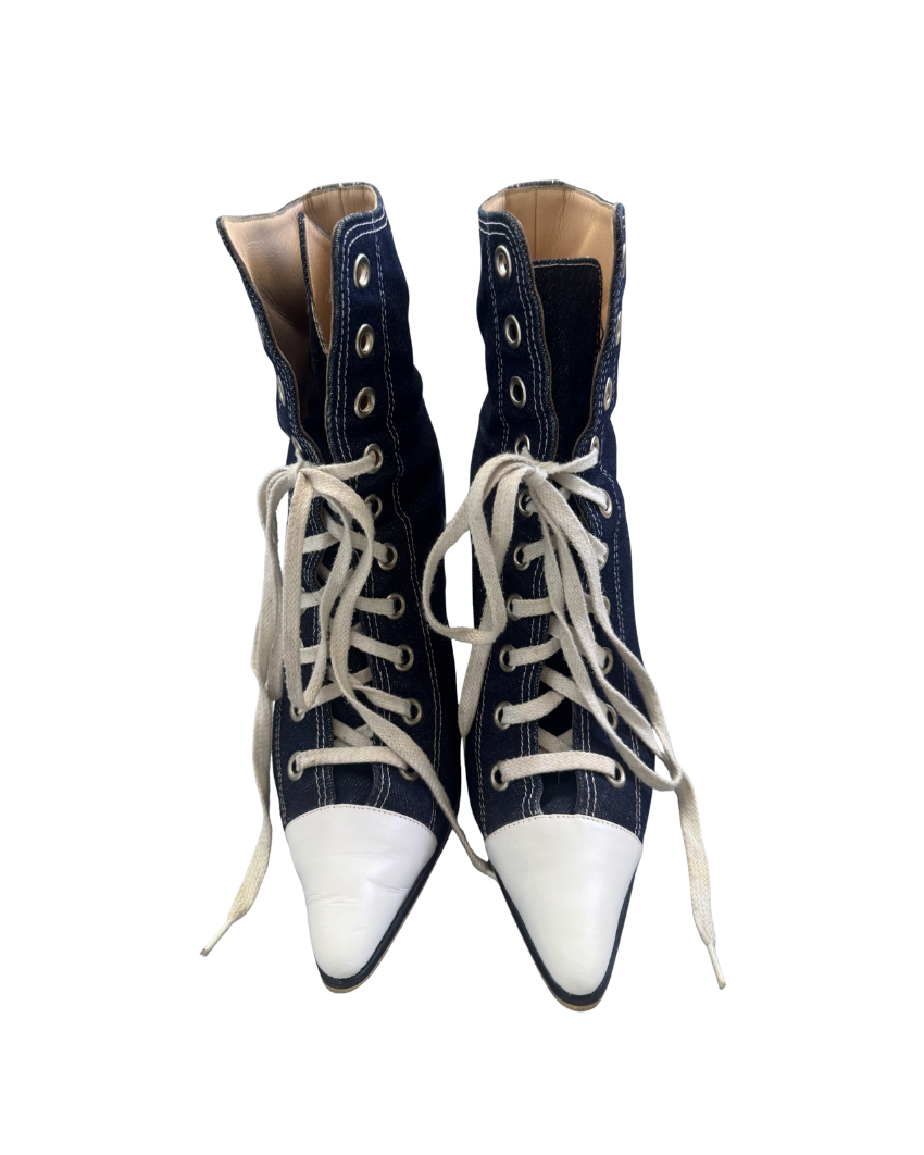 Manolo Blahnik Denim Sneaker Heels