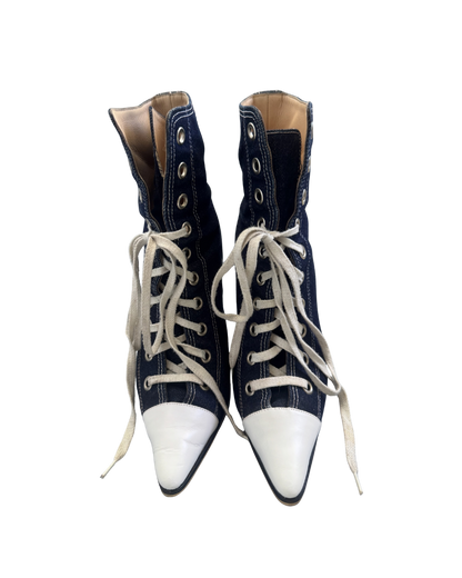 Manolo Blahnik Denim Sneaker Heels