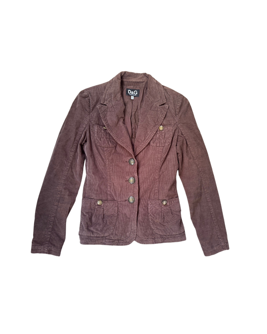 Dolce & Gabbana Brown Corduroy Blazer