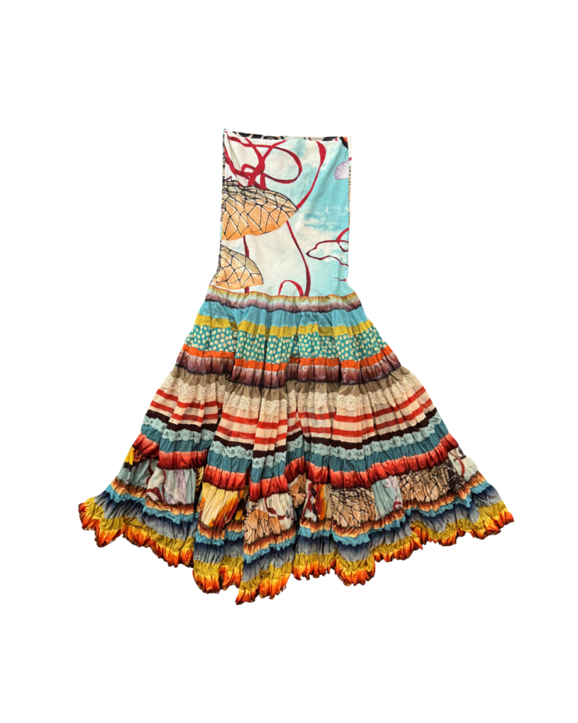 Jean Paul Gaultier Maille Femme Tiered Strapless Skirt/Dress
