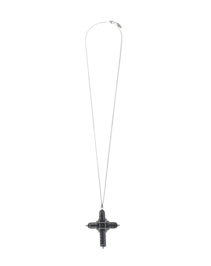 Roberto Cavalli Black Cross Necklace