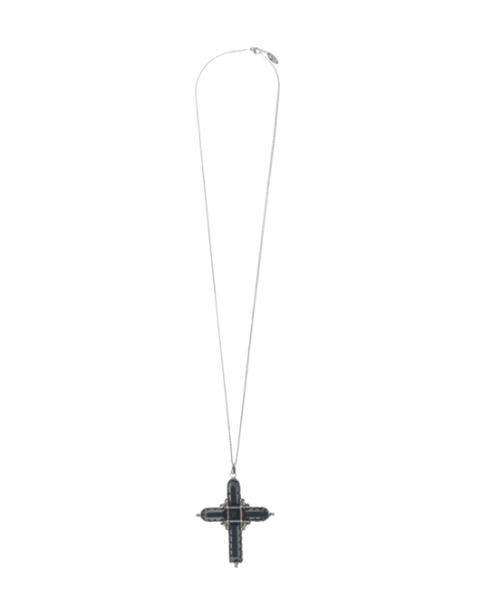 Roberto Cavalli Black Cross Necklace