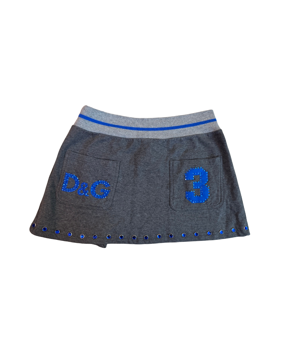 Dolce & Gabbana “3” Bedazzled Mini Skirt