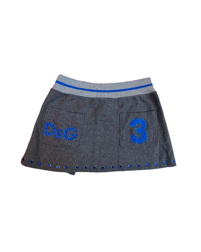Dolce & Gabbana “3” Bedazzled Mini Skirt