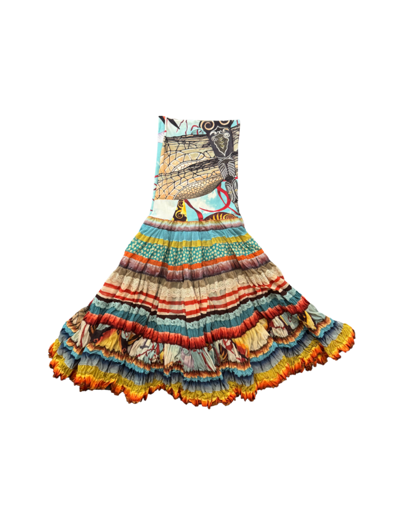 Jean Paul Gaultier Maille Femme Tiered Strapless Skirt/Dress