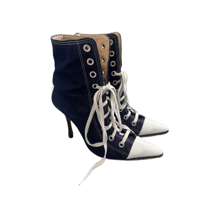 Manolo Blahnik Denim Sneaker Heels