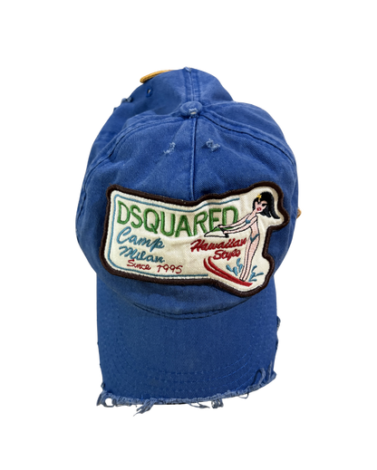 Dsquared² Blue Cutoff “Camp Milan” Baseball Hat