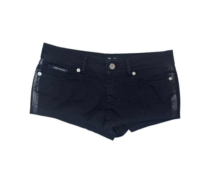 Dolce & Gabbana Black Denim Micro Mini Shorts