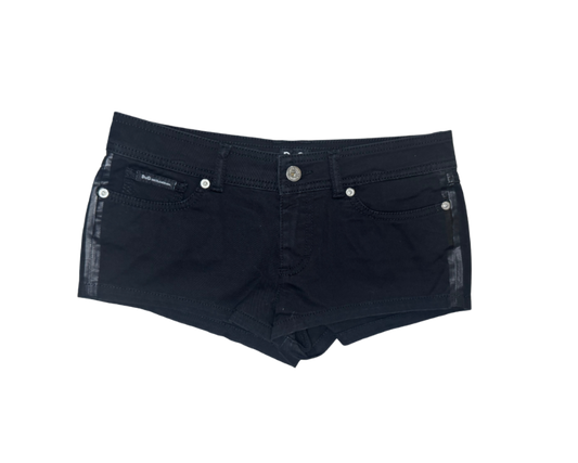 Dolce & Gabbana Black Denim Micro Mini Shorts