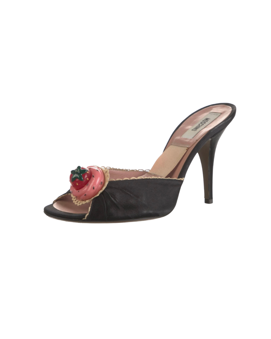Moschino Strawberry Frosting Embellished Heels