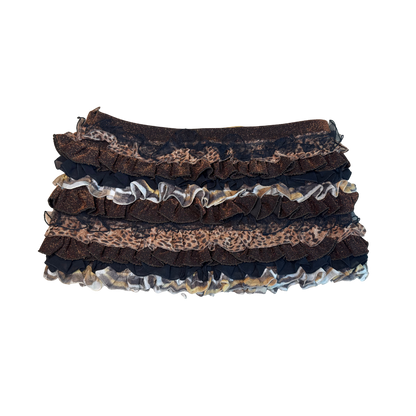 Just Cavalli Cheetah Glitter Mini Bloomer Skirt