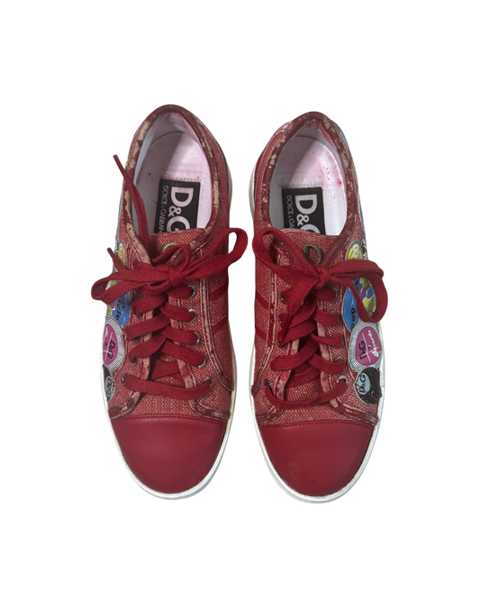 Dolce & Gabbana Printed Patch Sneakers