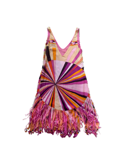 Emilio Pucci Spring Feather & Swarovski Crystal Detailed Dress