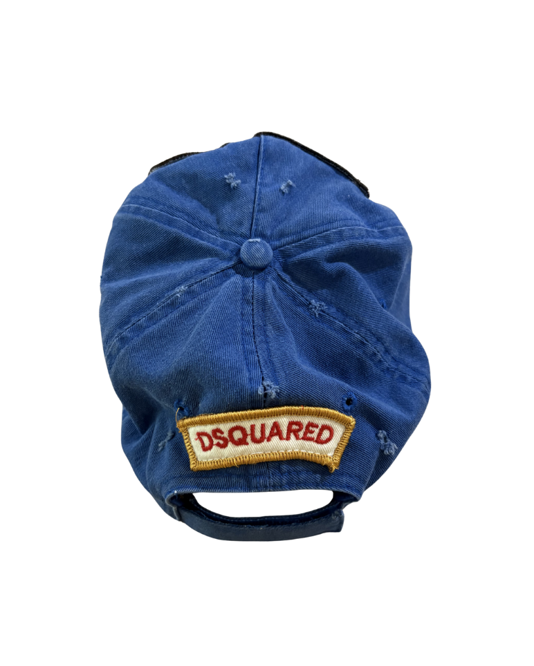 Dsquared² Blue Cutoff “Camp Milan” Baseball Hat