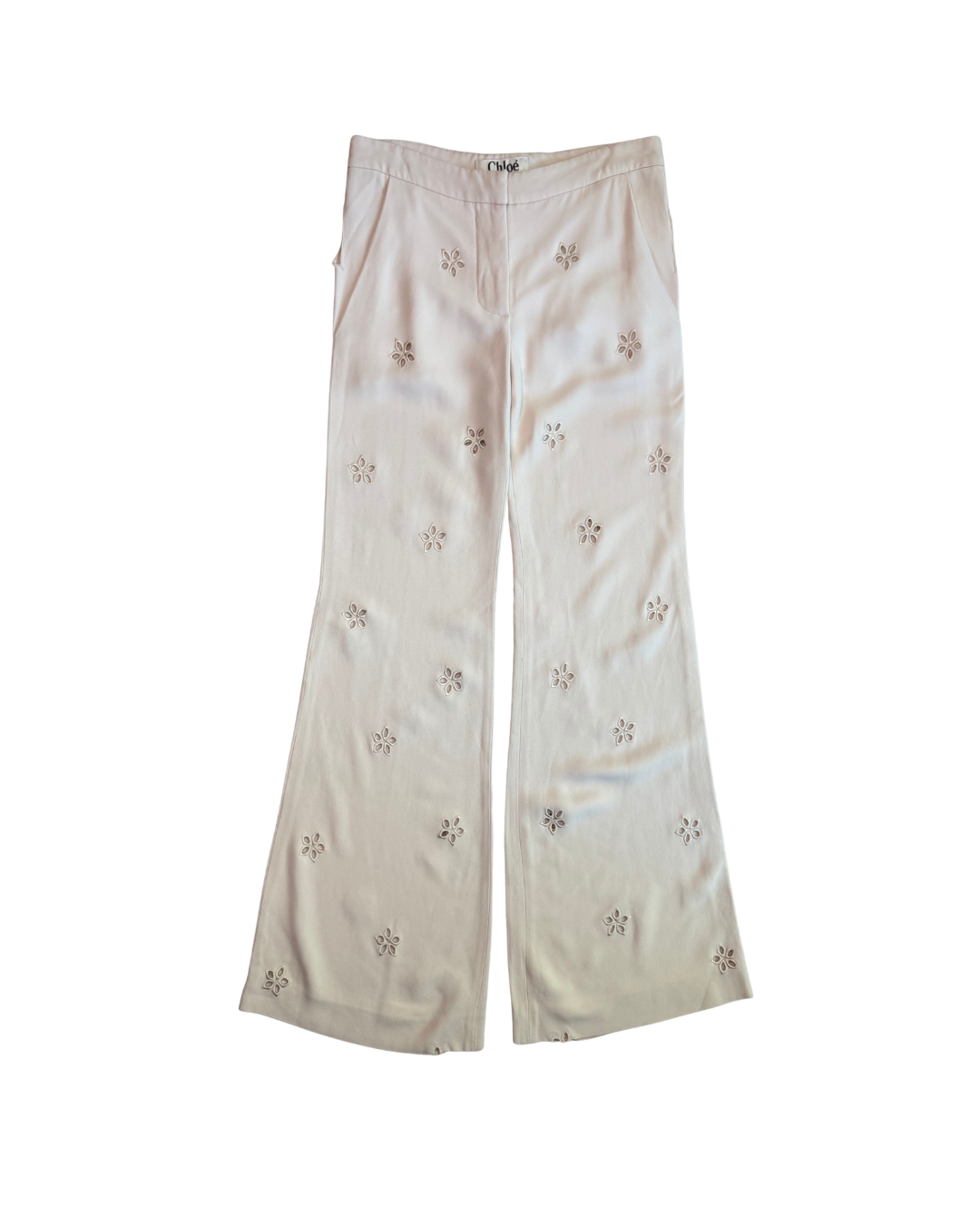 Chloé Cream Cut Out Pants