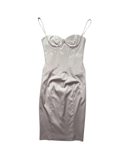 Just Cavalli Pink Satin Bustier Dress