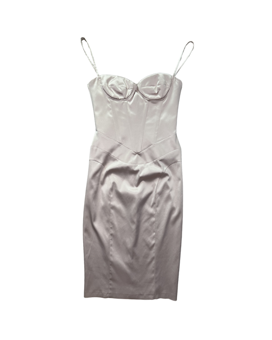 Just Cavalli Pink Satin Bustier Dress