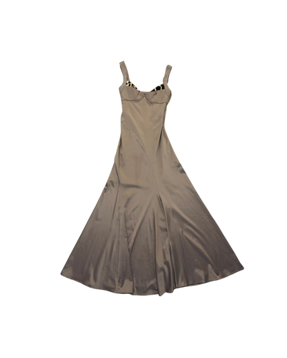 Just Cavalli Pale Purple/Pink Gown w/ Leopard Details