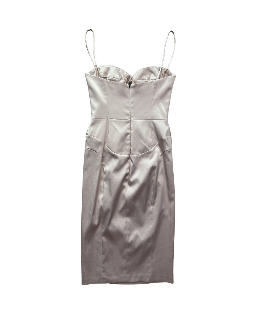 Just Cavalli Pink Satin Bustier Dress