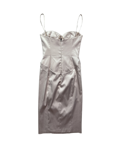 Just Cavalli Pink Satin Bustier Dress