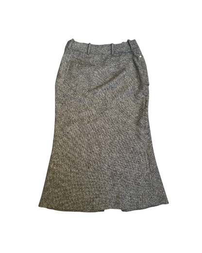John Galliano 2001 Inverted Pocket Wool Skirt