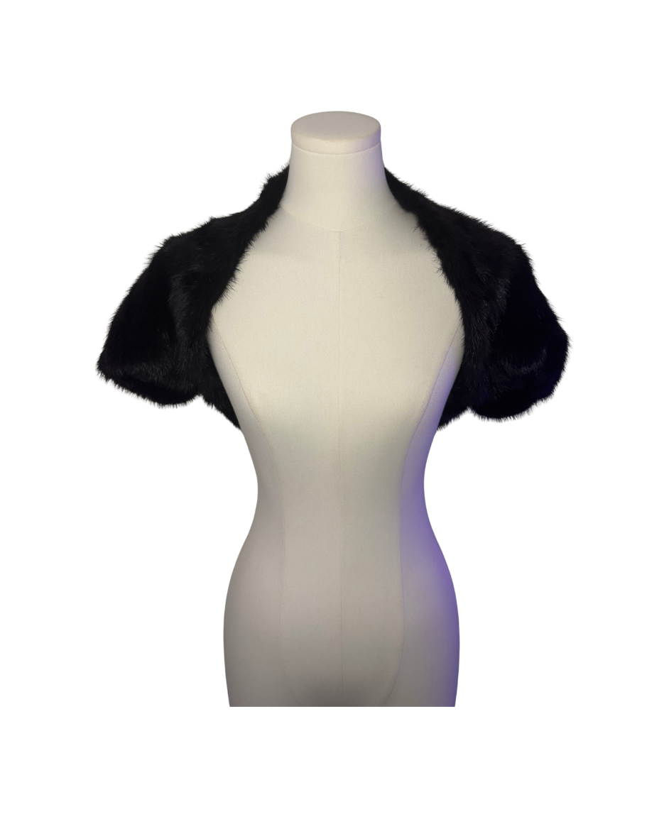 Vintage Black Mink Capelet