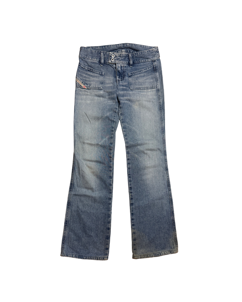 Diesel Washed Straight Leg Jeans