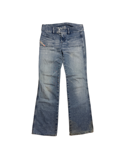 Diesel Washed Straight Leg Jeans