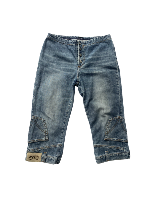 Dolce & Gabbana Upside Down Denim Capri Jeans