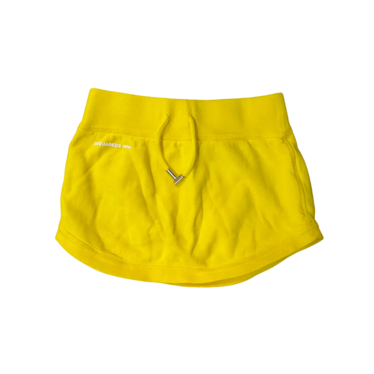 Dsquared² Yellow Sweatsuit-Style Mini Skirt