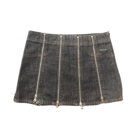 Dolce & Gabbana Zipper Shredder Mini Skirt
