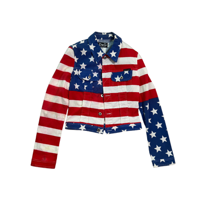 Dolce & Gabbana American Flag Denim Jacket