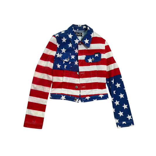 Dolce & Gabbana American Flag Denim Jacket
