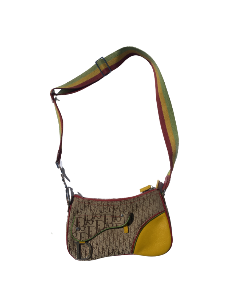 Christian Dior by John Galliano ‘Rasta’ Double Saddle Crossbody Bag