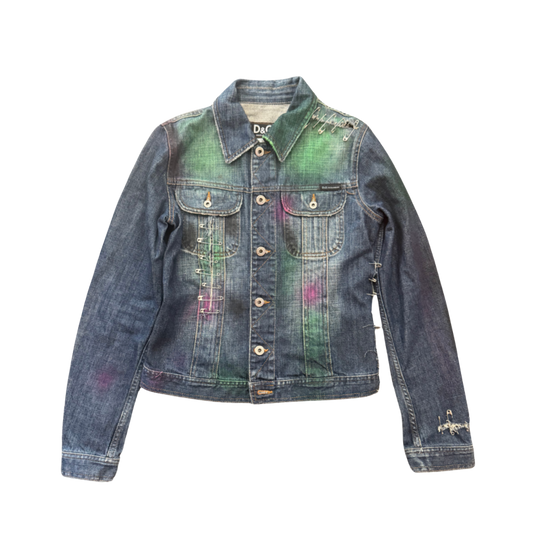 Dolce & Gabbana Safety Pin Spray Paint Jacket