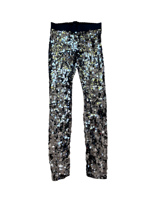 Dolce & Gabbana Silver Sequin Leggings