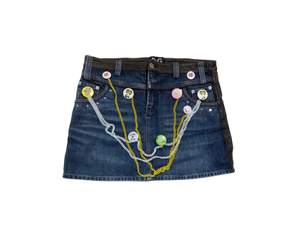Dolce & Gabbana Button Chain Mini Skirt