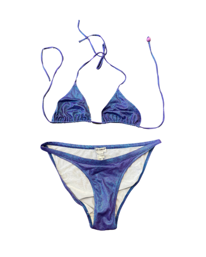 Dolce & Gabbana Blue Iridescent Bikini w/ Matching Shorts
